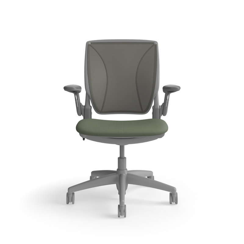Fauteuil de travail ergonomique avec dossier Caraway World ML et siège rembourré Corde 4, Gris / gris bois flotté, Gris