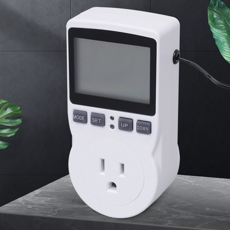 Digital Thermostat Outlet Plug Temperature Controller Socket Heating Cooling