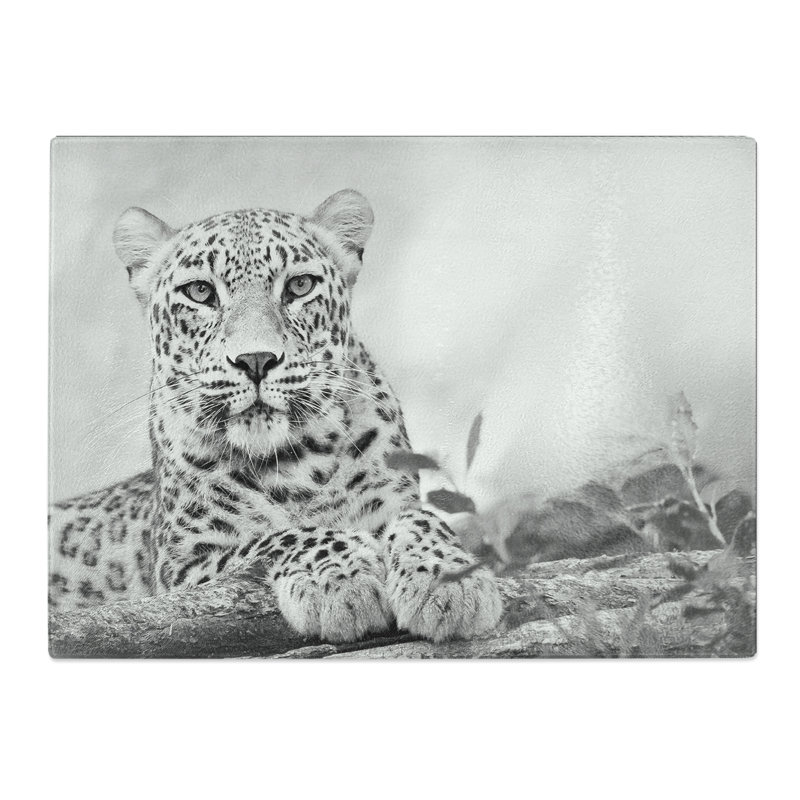 Leopard No.2  Glass Chopping Board