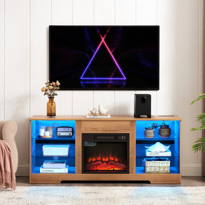 Meuble télé avec foyer électrique Abertamy