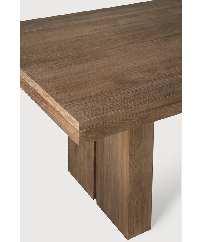 Solid Wood Extendable Double Pedestal Dining Table