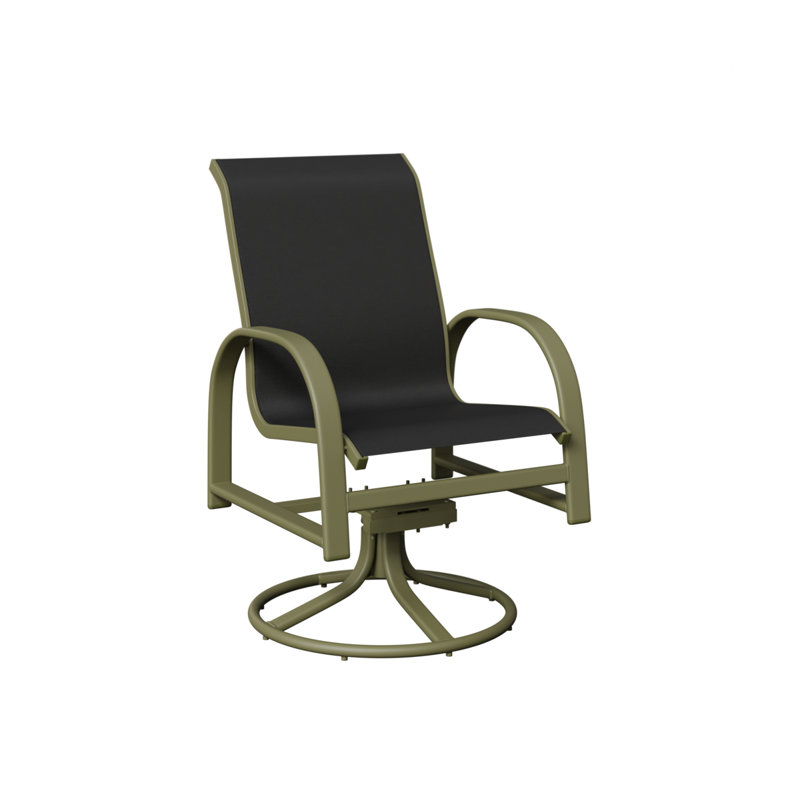 Chaise berçante berçante pivotante Berlin Gardens, Aluminium vert sauge, Noir
