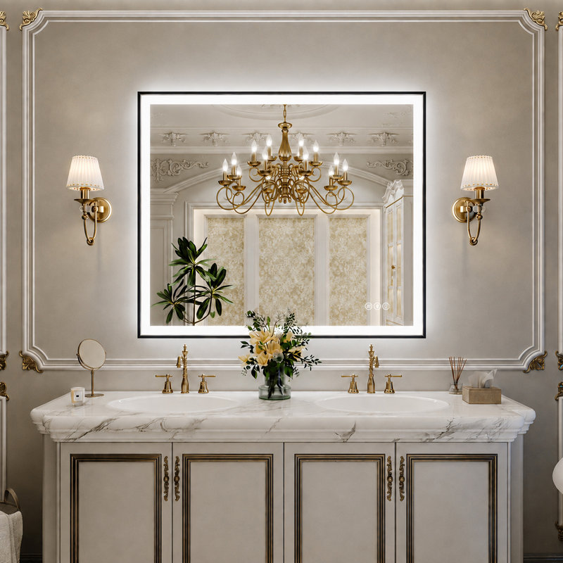 Miroir de salle de bain Lunara, 40 po x 36 po