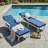 Outdoor 2-Piece Aluminum Lounge Chairs with 6-Level Adjustment
