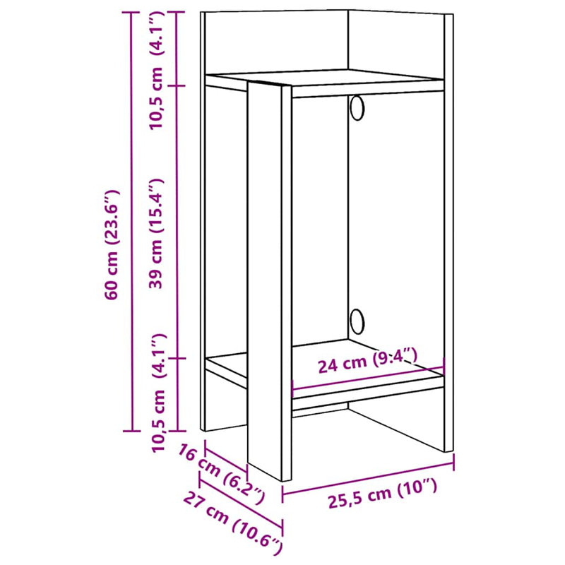 Vidaxl Side Tables, Black