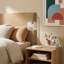 Socoma Ribbed Glass Table Lamp with Brass Finish and Marble Base