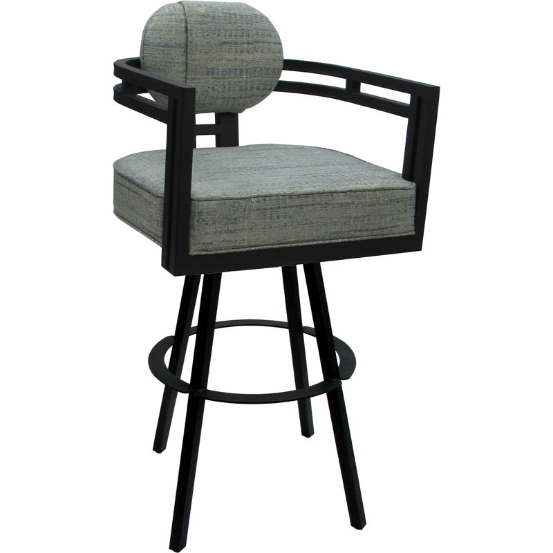 Watusi Aquatint - Black - 26" Seat, Watusi Aquatint/Polyester Blend, Black
