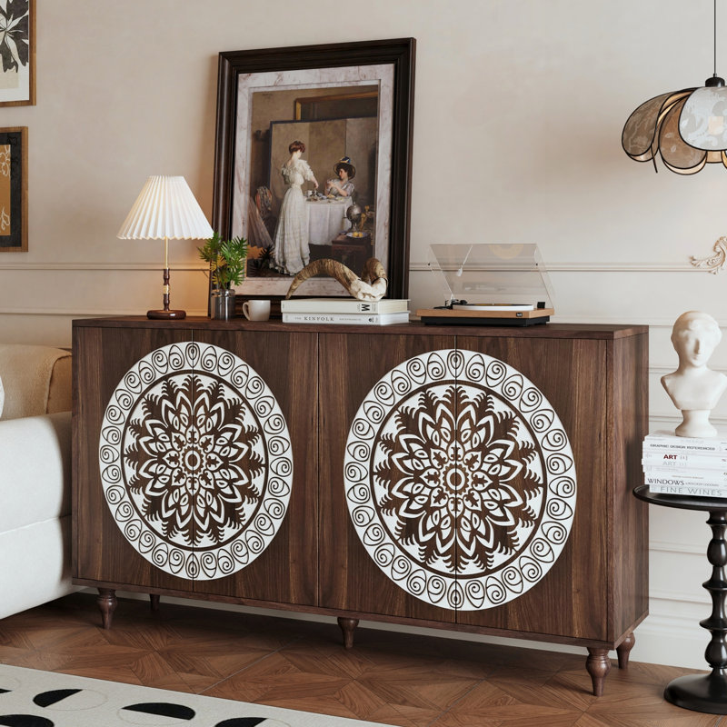 Buffet 60 po Boho, Dark Walnut