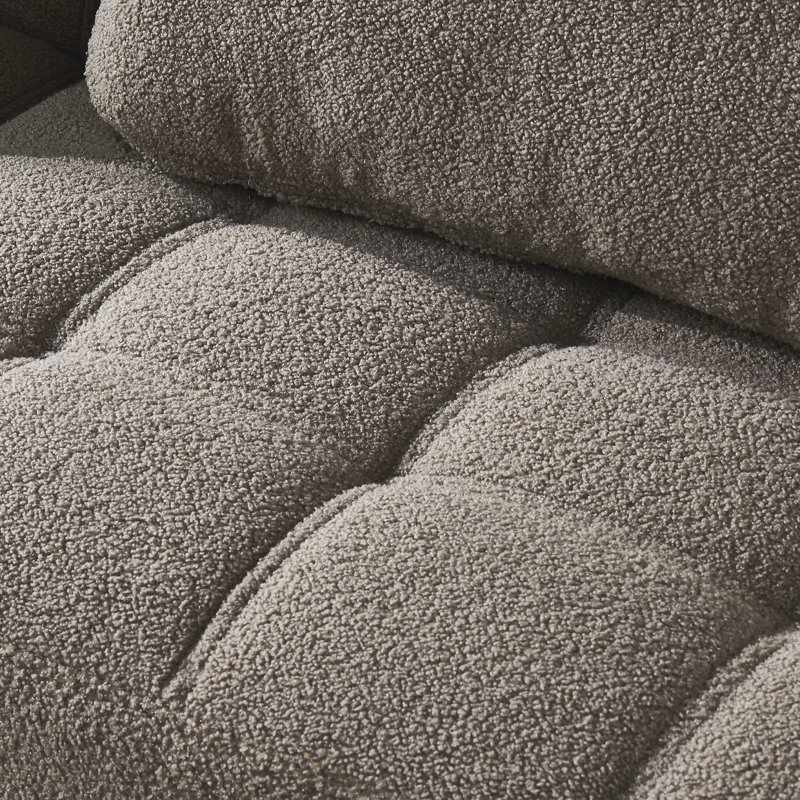 Tissu de peluche canapé-lit Modern Modern, Taupe