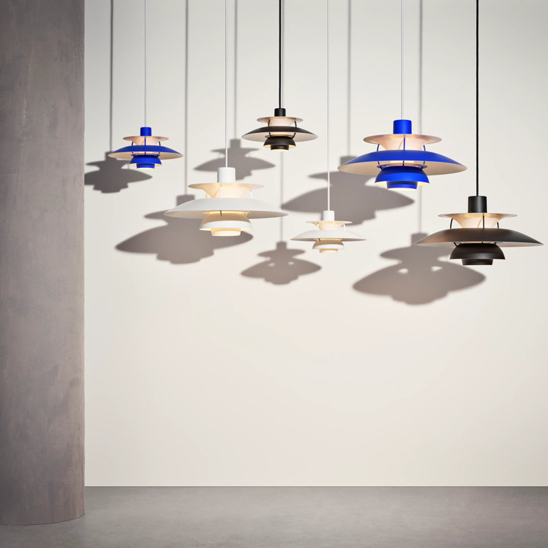 PH 5 1 - Light Pendant, Monochrome Black, 6.4" H x 11.8" W x 11.8" D