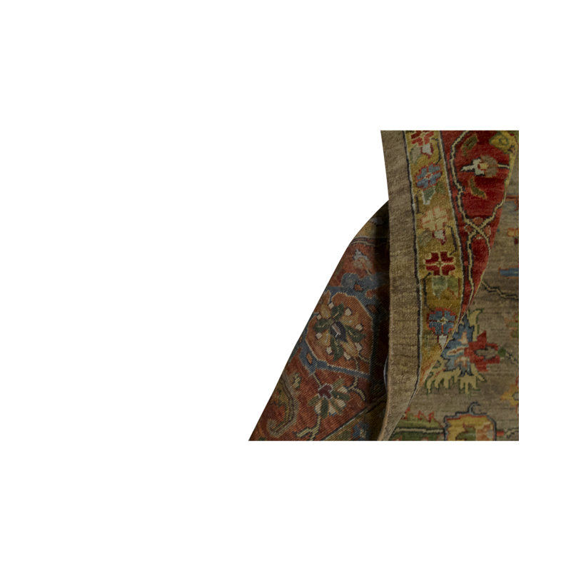 Tapis rouille et chameau de haute qualité noué à la main