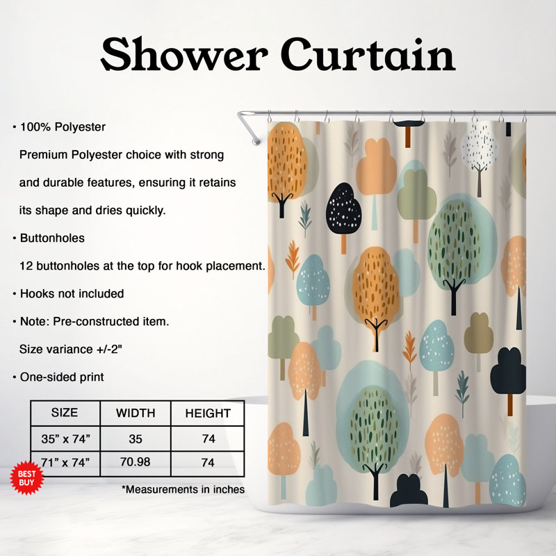 Rideau de douche Shimmering Room - Premium, H 74 po x l 71 po