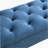 Upholstered Velvet Bench, End Of Bed Bench With 2 Pillows, Upholstered Button Tufted Ottoman,Footstool With Rolled Arms, Foot Rest With Solid Wood Legs, For Entryway, Living Room ,Dining Room,Blue-744577768-744577766