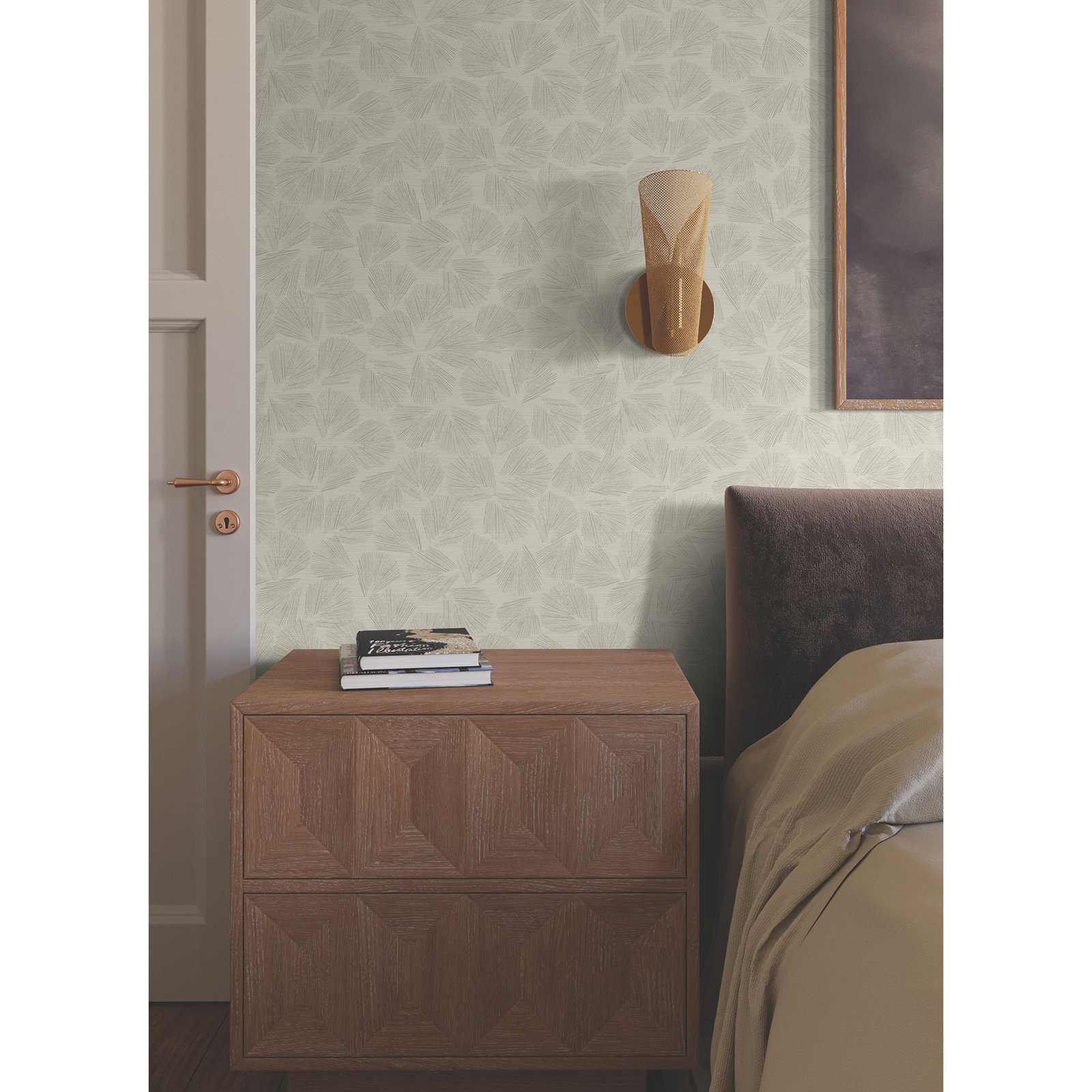 Calliope Botanical Wallpaper, Brown