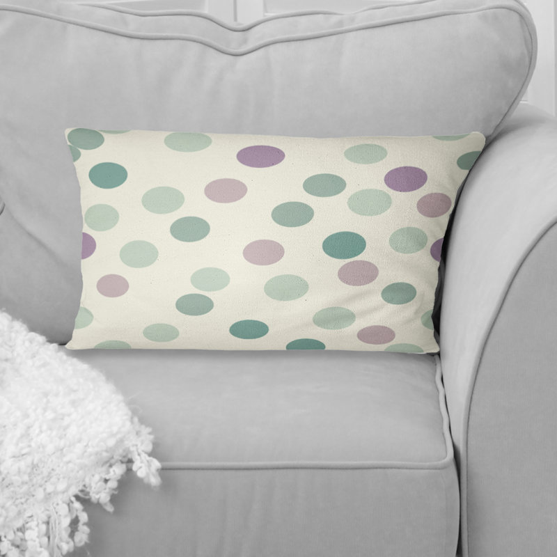 Coussin lombaire vert et mauve