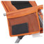 5-Position Adjustable Folding Camping Chair with Footrest - Orange Polyester
