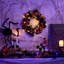 Couronne de citrouille d'Halloween 20 po pour porte d'entrée | Bougie décorative 60 pi