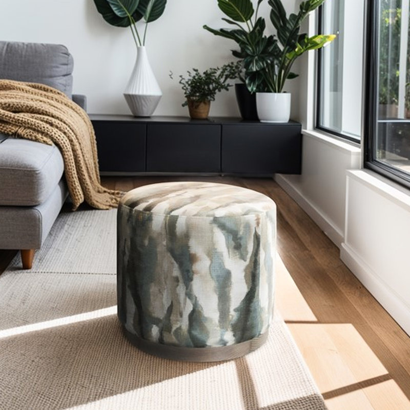 Ovale couvert avec cadre en contreplaqué et finition en bois naturel à haute densité de mousse