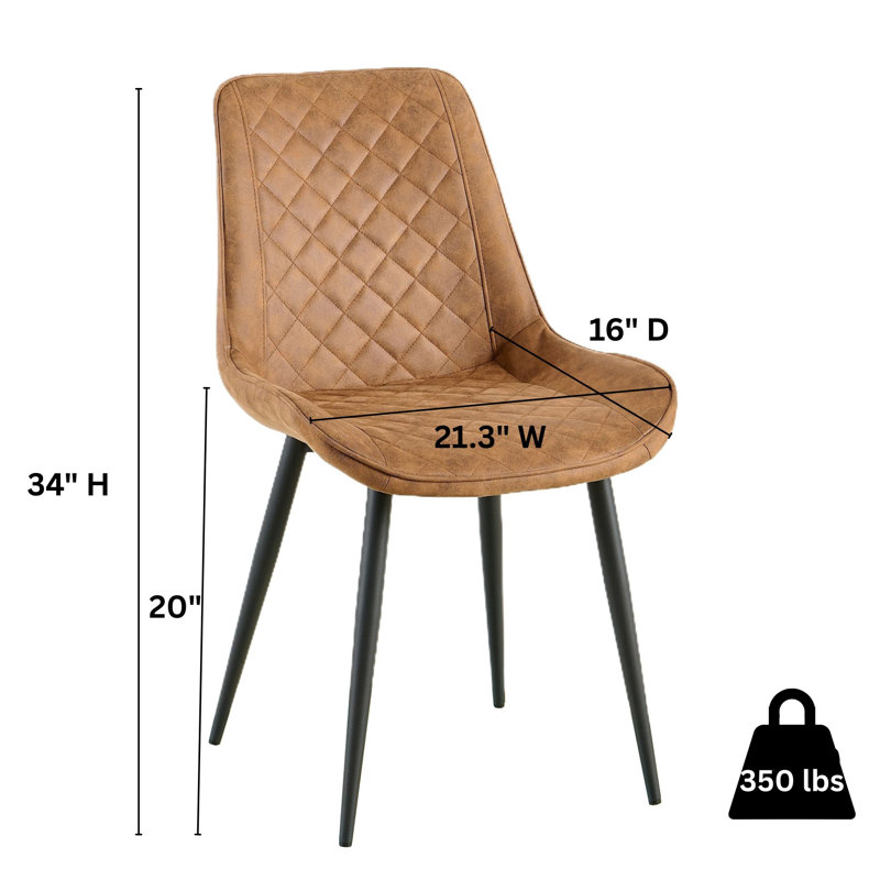 Chaise rembourrée et rembourrée Tampa, Tanné