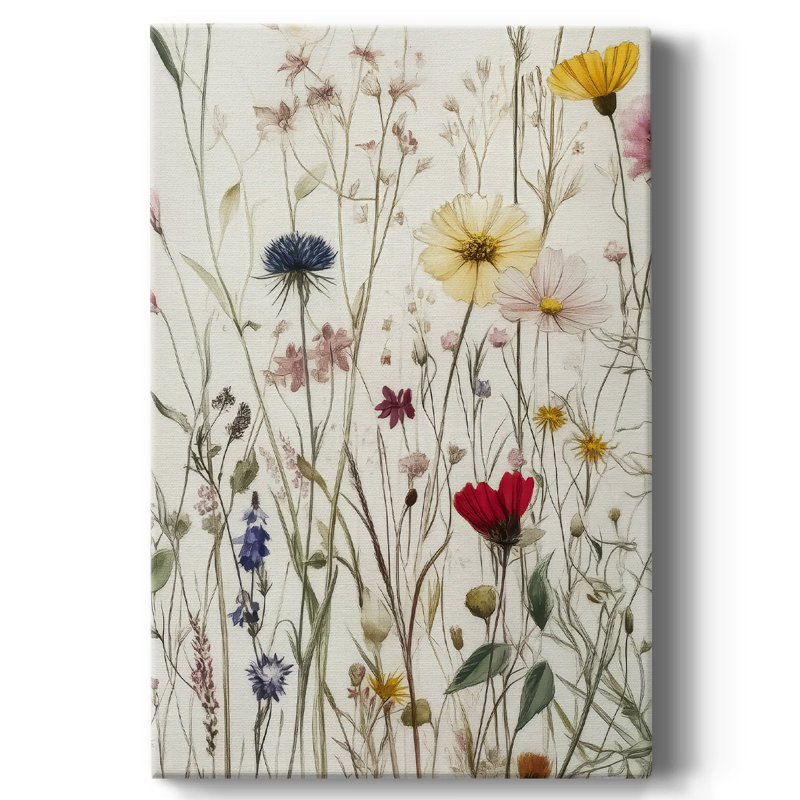 Floral, toile tendue avec châssis Lxxxi, H 27 po x l 18 po