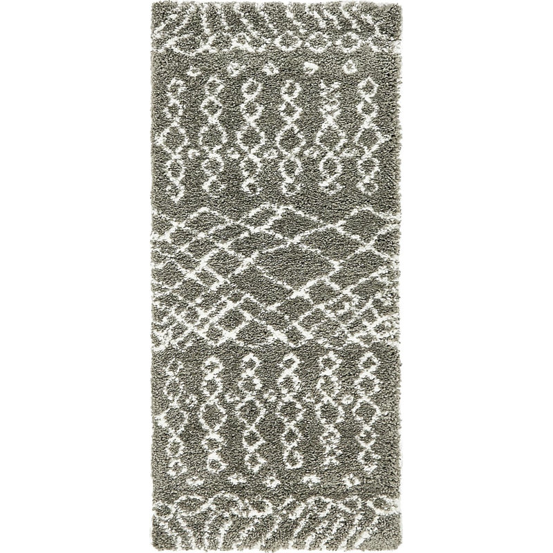 Paquette Geometric Shag Area Rug, Runner 79 x 183cm