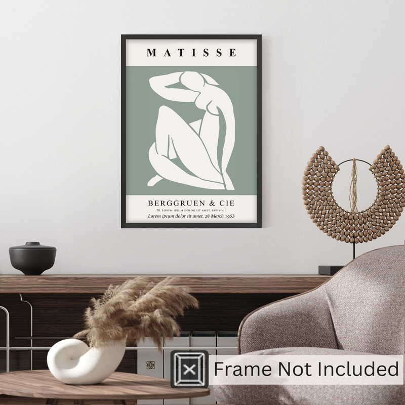 «People and Portraits Matisse», femme, sauge vert, Mid-Century