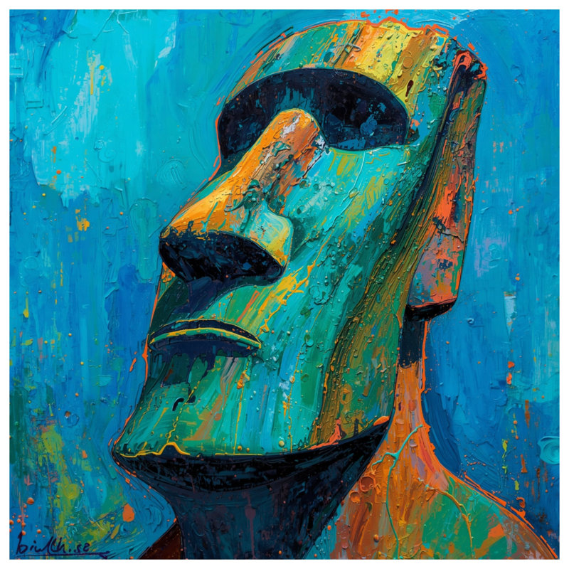 Housses de couette Moai Head Sculpture, King