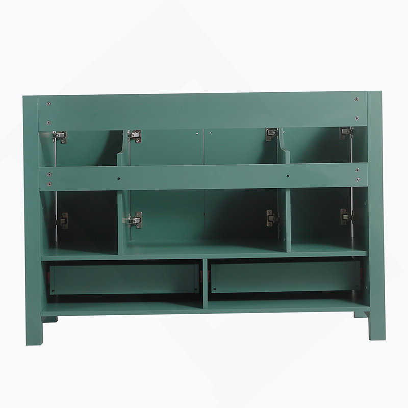 Base de meuble-lavabo 48 po, armoire de rangement - 4 portes à fermeture douce et 2 tiroirs, Vert