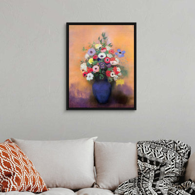 " Anemones And Lilac In A Blue Vase, After 1912 " by Odilon Redon