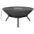Eckard 22" Round Wood-Burning Black Finish Cast Iron Raised Fire Pit Bowl with Stand