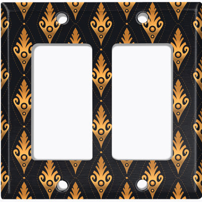 Patterned 2 - Gang Toggle Light Switch Standard Wall Plate