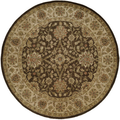 Wool Oriental Area Rug in Brown