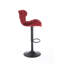 Ensemble de 2 tabourets de bar avec repose-pieds thermolaqué et base pivotante en velours à hauteur réglable et tabouret de bar simple-489871868