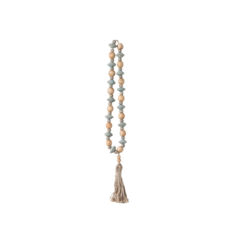 Fil de perles Abaca avec pampille