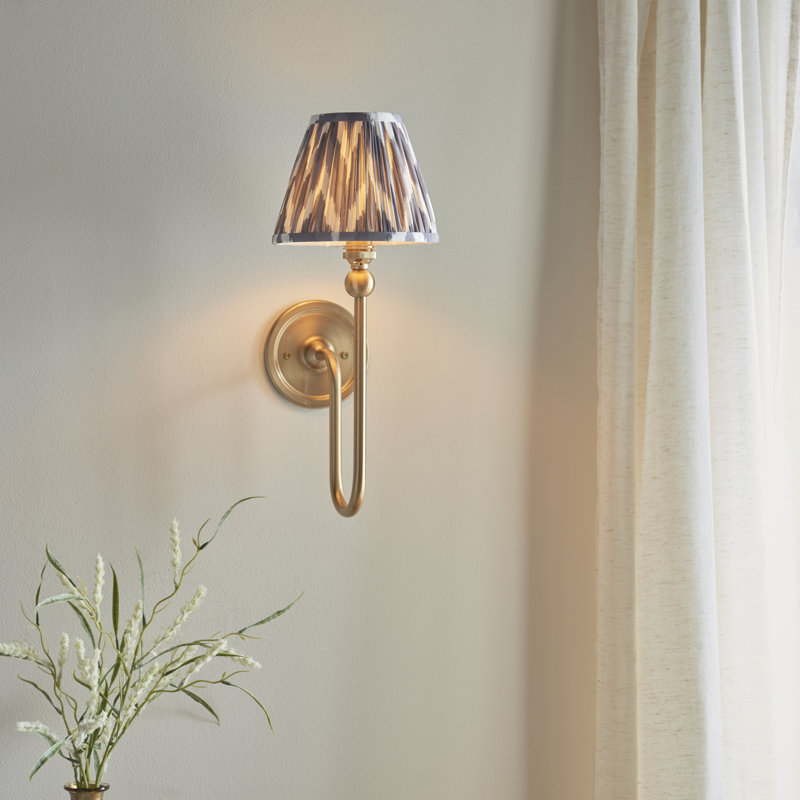 Santiago Steel Armed Sconce, Grey, 37cm H x 16cm W x 22cm D