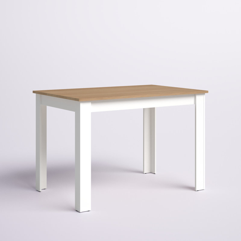 Tyres Rectangular Dining Table, White/Oak