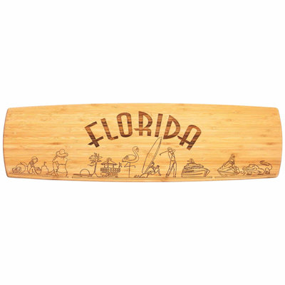 Florida 30-Inch Engraved Bamboo Charcuterie Board
