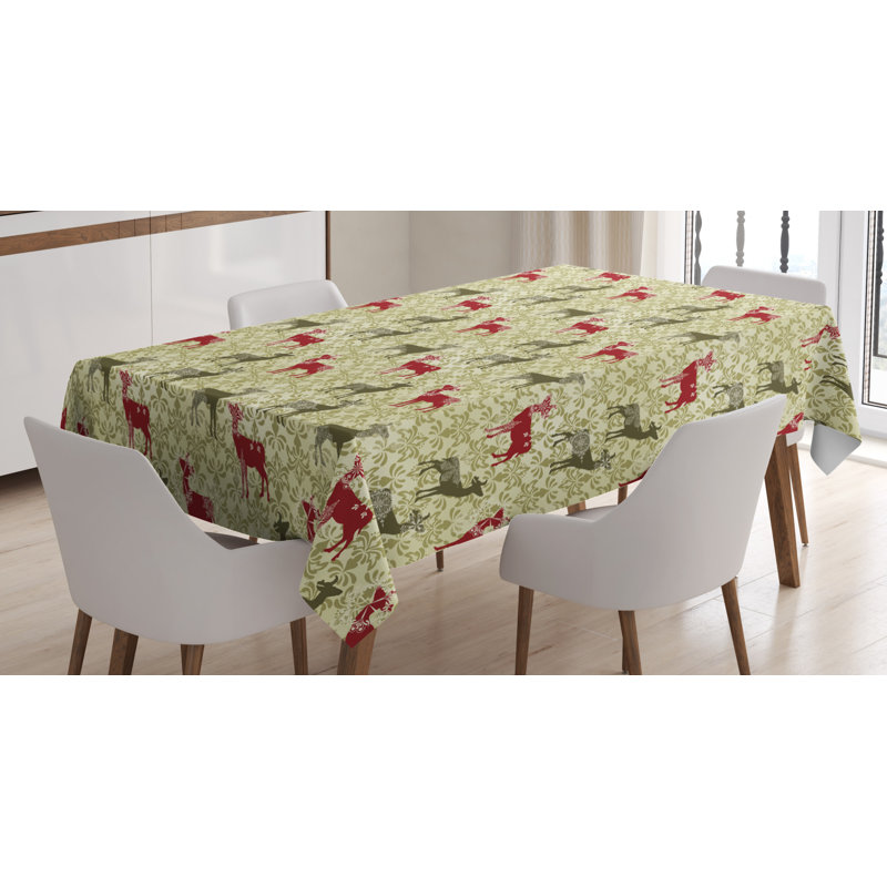 Geometric Christmas Tablecloth, 70" L x 52" W