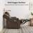 Power Reclining Sofa with Drop Down Table, Touch light, 3-Seat Recliner Couch with Adjustable Headrest-164335953