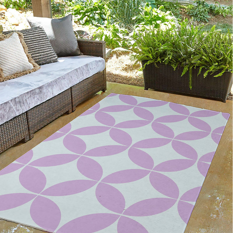Borgwald Chenille Geometric Indoor Rug, Round 5'
