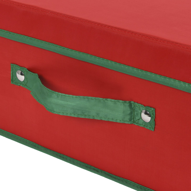 Organisateur de papier cadeau avec couvercle Maye, Rouge / Vert