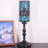 Small Tiffany Table Lamp Stained Glass Candlestick Style Table Light Green Liasion Style  4X15Inch