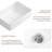 Rectangular Above Counter White Porcelain Ceramic Modern Bathroom Vanity Vessel Sink