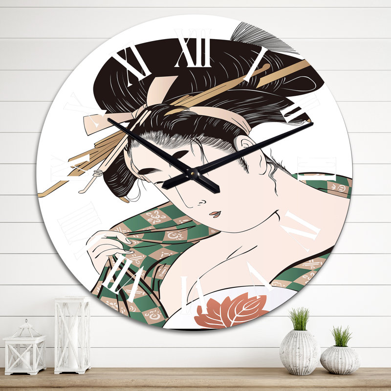 Horloge murale japonaise Mid-Century, Grand