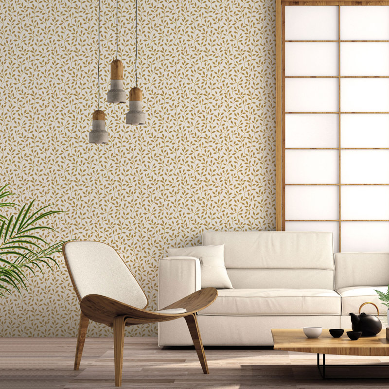 Yeager 10m x 53cm Metallic Finish Wallpaper Roll, Gold