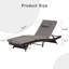 Chaise longue rembourrée en osier avec coussins épais et structure robuste Boho-12026795
