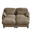 Canapé 2 places à effet nuage avec pouf amovible, ensemble de canapé modulable en chenille confortable, assise profonde et combinaisons libres pour petits salons, marron-1570501327