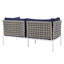 Ensemble de sièges de patio en aluminium 4 pièces Harmony-2067881554-2067881555