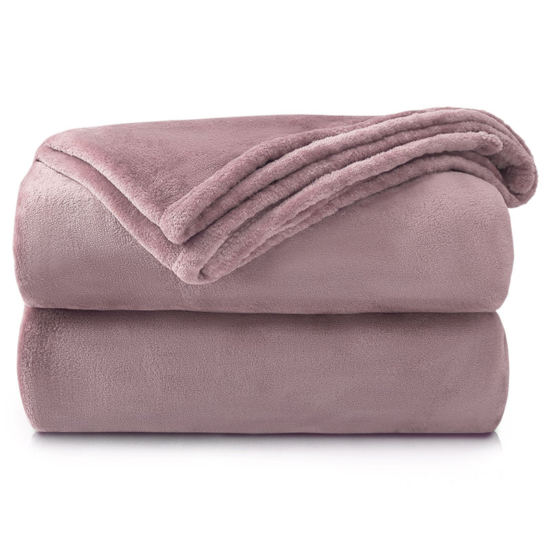 Roundhay Thermal Snug Polyester Throw Blanket, Mauve