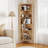 66.73'' Tall Corner Cabinet With 2 Fluted Doors And Shelves-1932109062